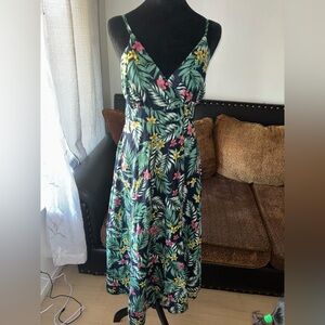 NWT Tide Clothing Pavilion Tropical Floral Wrap Maxi Dress